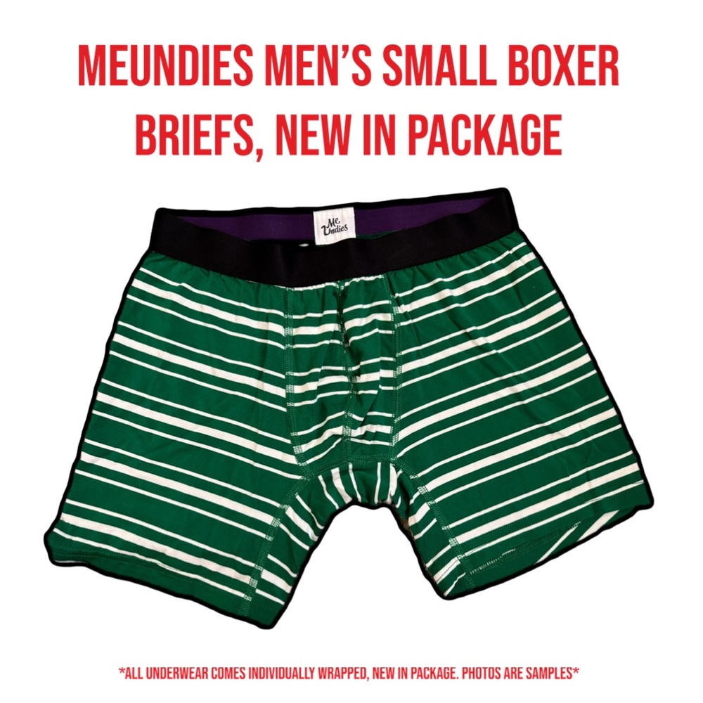 MeUndies Men's Small Green Boxer Briefs, New in Package